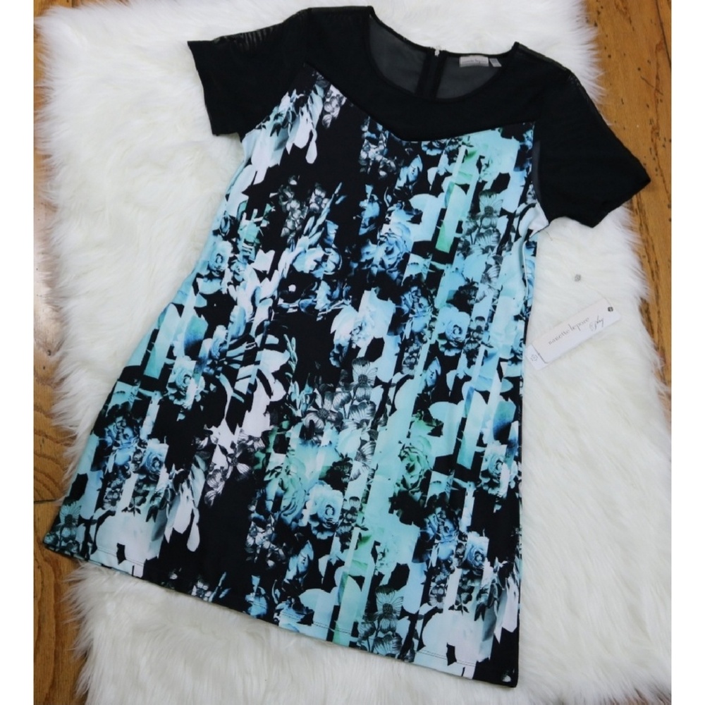 NWT Nannette Lepore Play Spliced Floral Dress